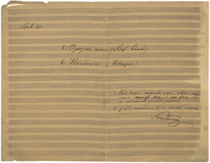 Lot 2848, Auction  103, Smetana, Friedrich, Signiertes Manuskript