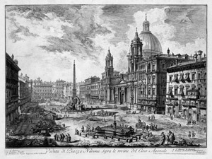 Lot 5358, Auction  103, Piranesi, Giovanni Battista, Veduta di Piazza Navona sopra le rovine del Circo Argonale