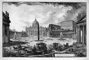 Lot 5369, Auction  103, Piranesi, Giovanni Battista, Veduta della gran Piazza e Basilica di S. Pietro