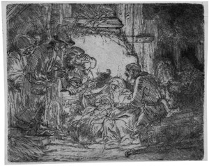 Lot 5763, Auction  103, Rembrandt Harmensz. van Rijn, Die Anbetung der Hirten mit der Lampe
