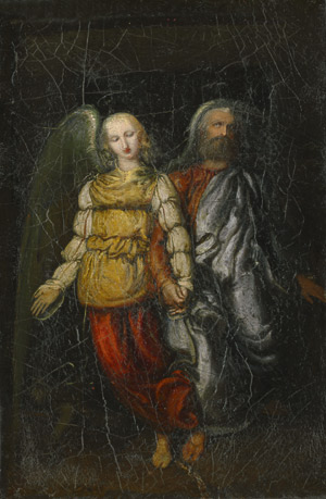 Lot 6022, Auction  103, Italienisch, um 1700. Ein Engel leitet einen Apostel