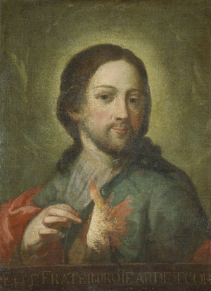 Lot 6027, Auction  103, Metz, Johann Martin - zugeschrieben, Christus zeigt sein brennendes Herz