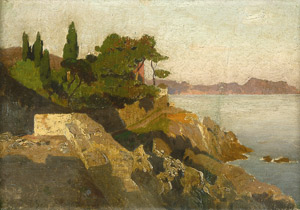 Lot 6073, Auction  103, Berninger, Edmund, Blick auf die ligurische Küste bei Nervi