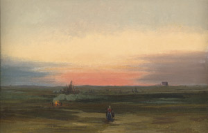 Lot 6076, Auction  103, Læssøe, Thorald, Sonnenuntergang in der römischen Campagna