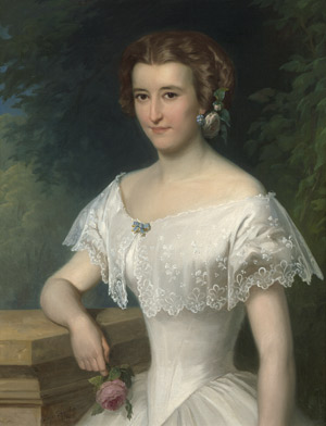 Lot 6097, Auction  103, Zasche, Ivan (Johann), Bildnis einer jungen Dame in weißem Kleid