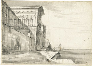 Lot 6188, Auction  103, Baur, Johann Wilhelm, Palastarchitektur an einer Hafenpromenade
