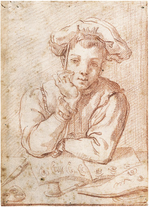 Lot 6209, Auction  103, Carracci, Annibale - Umkreis, Bildnis eines jungen Zeichners