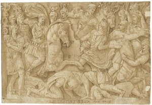 Lot 6225, Auction  103, Italienisch, 16. Jh. Antike Reiterschlacht