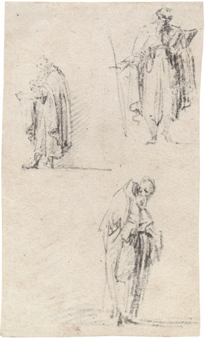 Lot 6318, Auction  103, Piranesi, Giovanni Battista, Drei Studien zu drei geistlichen Figuren.  
