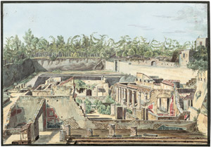 Lot 6397, Auction  103, Deutsch, 1841. Ansicht der Ausgrabungen bei Herkulaneum