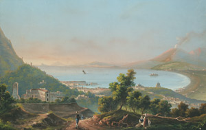 Lot 6429, Auction  103, Italienisch, um 1860. Blick vom Monte Faito bei Sorrento über den Golf von Neapel
