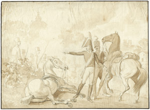 Lot 6709, Auction  103, Adam, Albrecht, Eugène de Beauharnais  mit seinem Adjutanten bei Zvenigorod