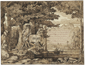 Lot 6758, Auction  103, Pocci, Franz Graf von, Titelentwurf zu "Rübezahl"