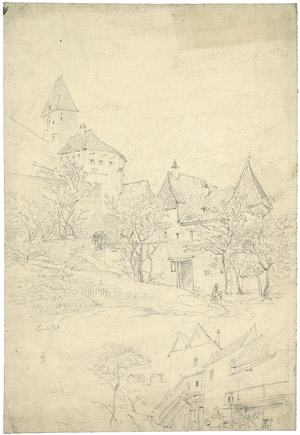 Lot 6767, Auction  103, Quaglio, Domenico, Blick auf die Burg Trausnitz in Landshut