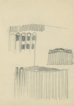 Lot 6821, Auction  103, Poelzig, Hans, Großes Schauspielhaus Berlin, vertikal gegliederte Fassade
