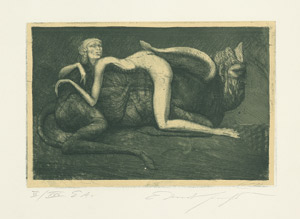 Lot 7109, Auction  103, Fuchs, Ernst, Liebesspiel der Nymphe