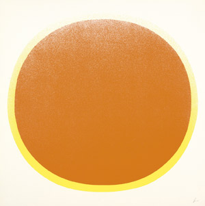 Lot 7253, Auction  103, Geiger, Rupprecht, Oranger Kreis mit gelbem Kranz auf weiß