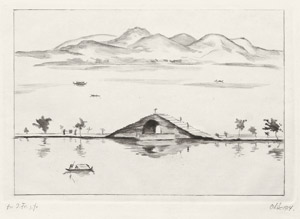 Lot 7370, Auction  103, Orlik, Emil, Japanische Flusslandschaft mit Brücke