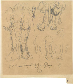 Lot 8050, Auction  103, Corinth, Lovis, Studie eines Elefanten