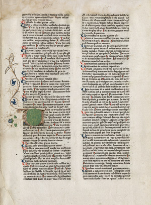 Lot 1005, Auction  104, Balbus, Johannes, Catholicon. Daraus 1 Blatt. 1470