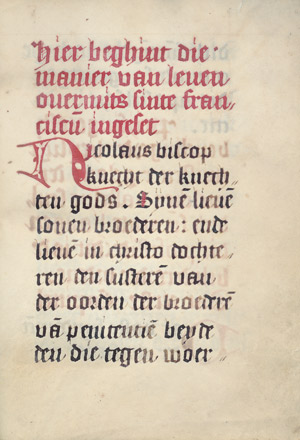 Lot 1006, Auction  104, Franziskanerregel, Mittelniederländische Handschrift auf Pergament