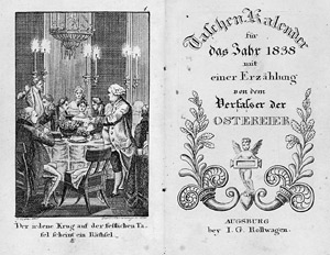 Lot 1552, Auction  104, Taschen-Kalender, für das Jahr 1838