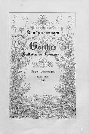 Lot 1730, Auction  104, Neureuther, E. N., Randzeichnungen zu Goethe's Balladen + Harnisch, Bildliche Darstellung zu Faust