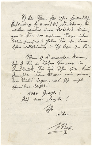 Lot 1864, Auction  104, May, Karl, Eigenhändiger Brief mit Unterschrift. Radebeul, Dresden, den 1.3. 1907