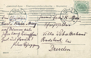 Lot 1868, Auction  104, Rosegger, Peter, Eigenhändige Postkarte mit Unterschrift. Graz, 03. 06. 1907. 