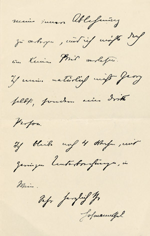 Lot 2562, Auction  104, Hofmannsthal, Hugo von, Brief an Otto Brahm