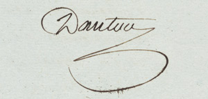 Lot 2732, Auction  104, Danton, Georges, Signiertes Dekret 1792