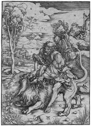 Lot 5075, Auction  104, Dürer, Albrecht, Samson tötet den Löwen