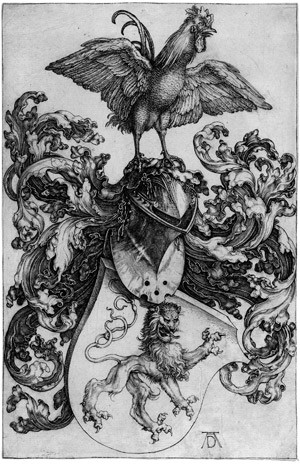 Lot 5091, Auction  104, Dürer, Albrecht, Löwenwappen mit dem Hahn