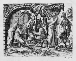 Lot 5103, Auction  104, Flämisch, um 1570. Allegorische Szene mit Satyrn