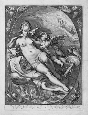 Lot 5118, Auction  104, Goltzius, Hendrick, Venus und Cupido auf Wolken