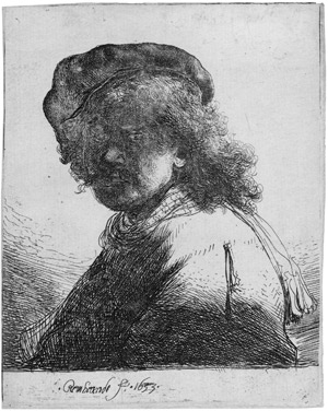 Lot 5211, Auction  104, Rembrandt Harmensz. van Rijn, Selbstbildnis mit Kappe und Schal