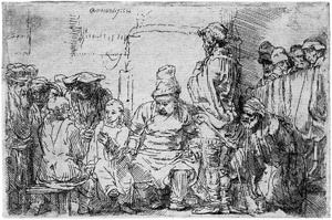 Lot 5217, Auction  104, Rembrandt Harmensz. van Rijn, Jesus als Knabe unter den Schriftgelehrten sitzend
