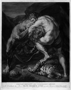 Lot 5325, Auction  104, Freidhoff, Johann Joseph, Herkules bekämpft den Nemäischen Löwen