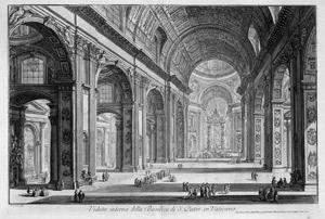 Lot 5367, Auction  104, Piranesi, Giovanni Battista, Veduta interna della Basilica di S. Pietro