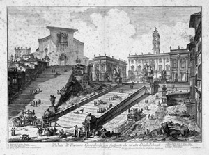 Lot 5374, Auction  104, Piranesi, Giovanni Battista, Veduta del Romano Campidoglio con Sclinata
