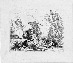 Lot 5418, Auction  104, Tiepolo, Giovanni Battista, Donna con le braccia incatenate e quattro figure