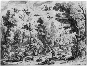 Lot 5618, Auction  104, Cochin, Charles Nicolas le fils, Landschaft mit der Versuchung des hl. Antonius