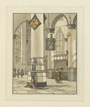 Lot 5769, Auction  104, Ploos van Amstel, Cornelis, Das Innere einer Kirche, nach Pieter Saenredam