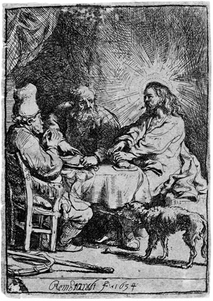 Lot 5783, Auction  104, Rembrandt Harmensz. van Rijn, Christus in Emmaus (Kleine Platte)