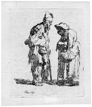 Lot 5792, Auction  104, Rembrandt Harmensz. van Rijn, Bettler und Bettlerin im Gespräch
