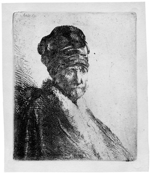 Lot 5798, Auction  104, Rembrandt Harmensz. van Rijn, Mann mit Schnurrbart und turbanartiger Mütze