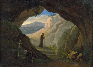 Lot 6045, Auction  104, Deutsch, um 1840. Zwei Eremiten in einer Grotte