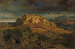 Lot 6057, Auction  104, Deutsch, um 1840. Südliche Landschaft mit Regenbogen