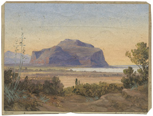 Lot 6094, Auction  104, Deutsch, um 1830. Blick auf den Monte Pellegrino