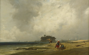 Lot 6125, Auction  104, Hoguet, Charles, Fischerpaar an der holländischen Küste 